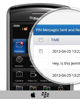 log BlackBerry PIN messages